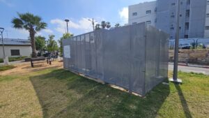 Ramat Israel neighborhood history on the building AC outer units