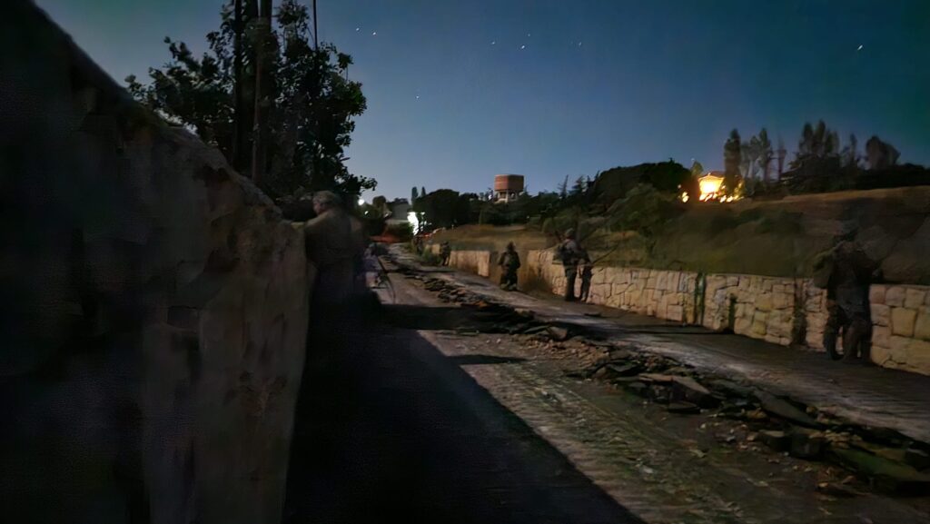 On the way back from  a work at night