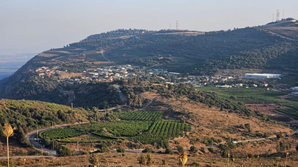 The hill on which the castle his - from the north