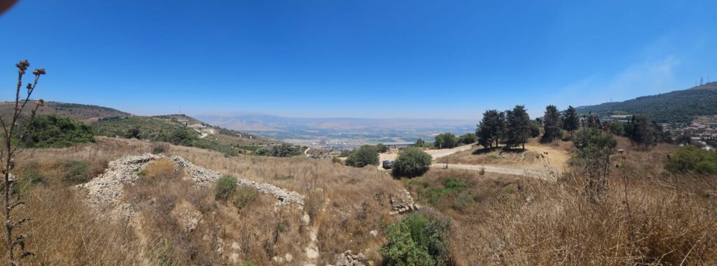 The view east on Hula valley from the top of the castle 
