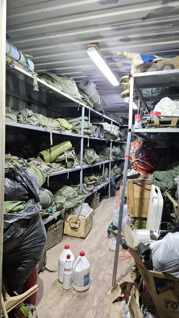 Inside the container