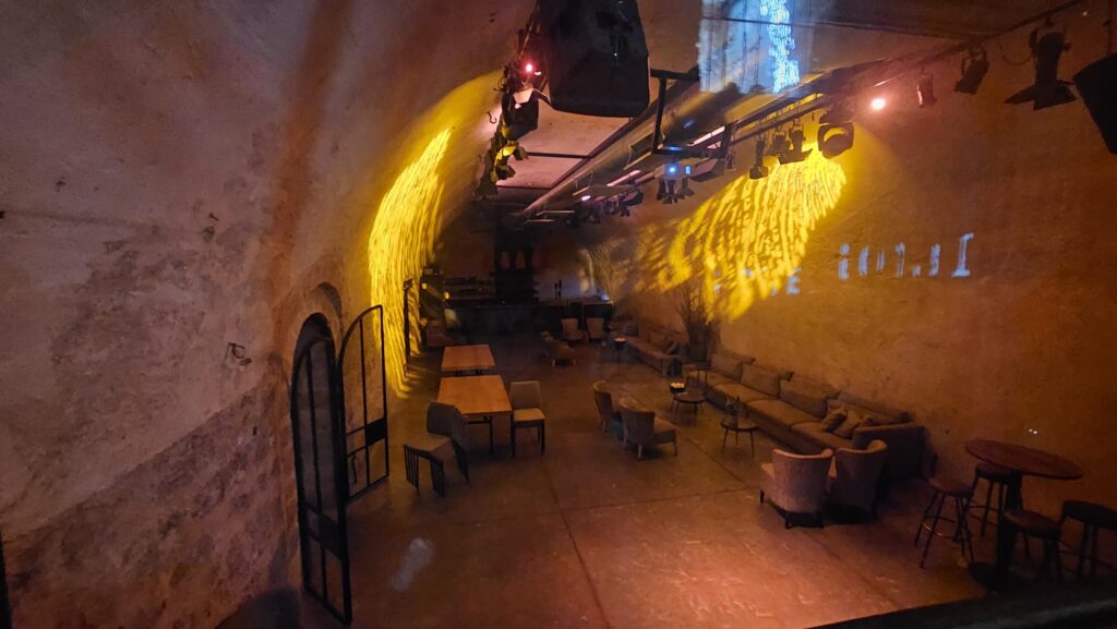 The underground winery hall, now the private room in Claro restaurant.