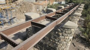 Details of the main part of the bridge - Spanning over several columns