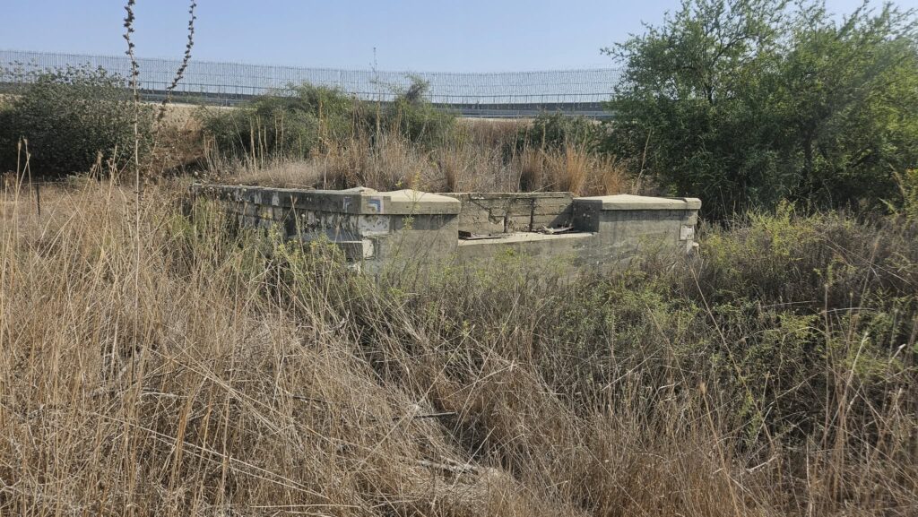 Most Northern part of the bridge and West bank barrier 