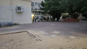 Morning and evening lines for the ballots in our neighborhood
